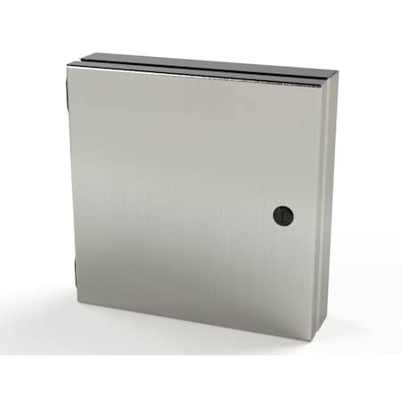 Saginaw Control & Engineering Electrical Enclosures, 10 in H, 1-1/2 in D, 10 in W, NEMA 3R, 4, 4X, 12, 13, 304 Stainless Steel SCE-HA1010SS